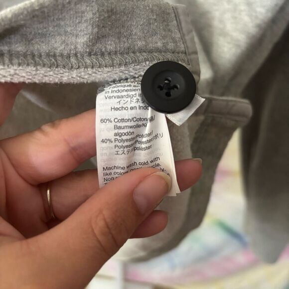 J crew mercantile Light Gray Pullover Henley sweater mens medium - Picture 3 of 7